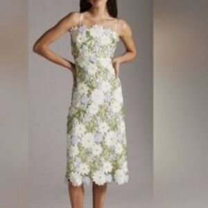 Eva Franco Floral cut out Midi dress